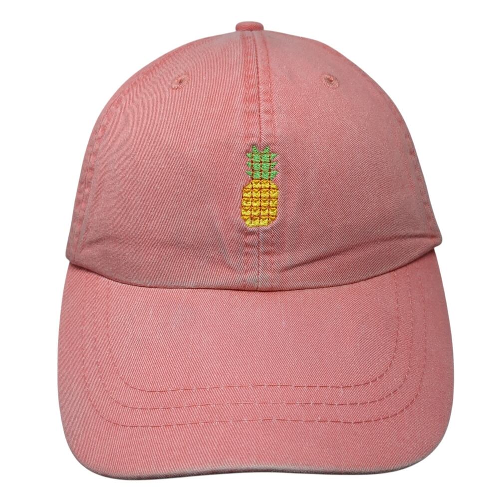Pineapple Glass Animals Slideback Baseball Cap Pink One Size Embroidered Adams